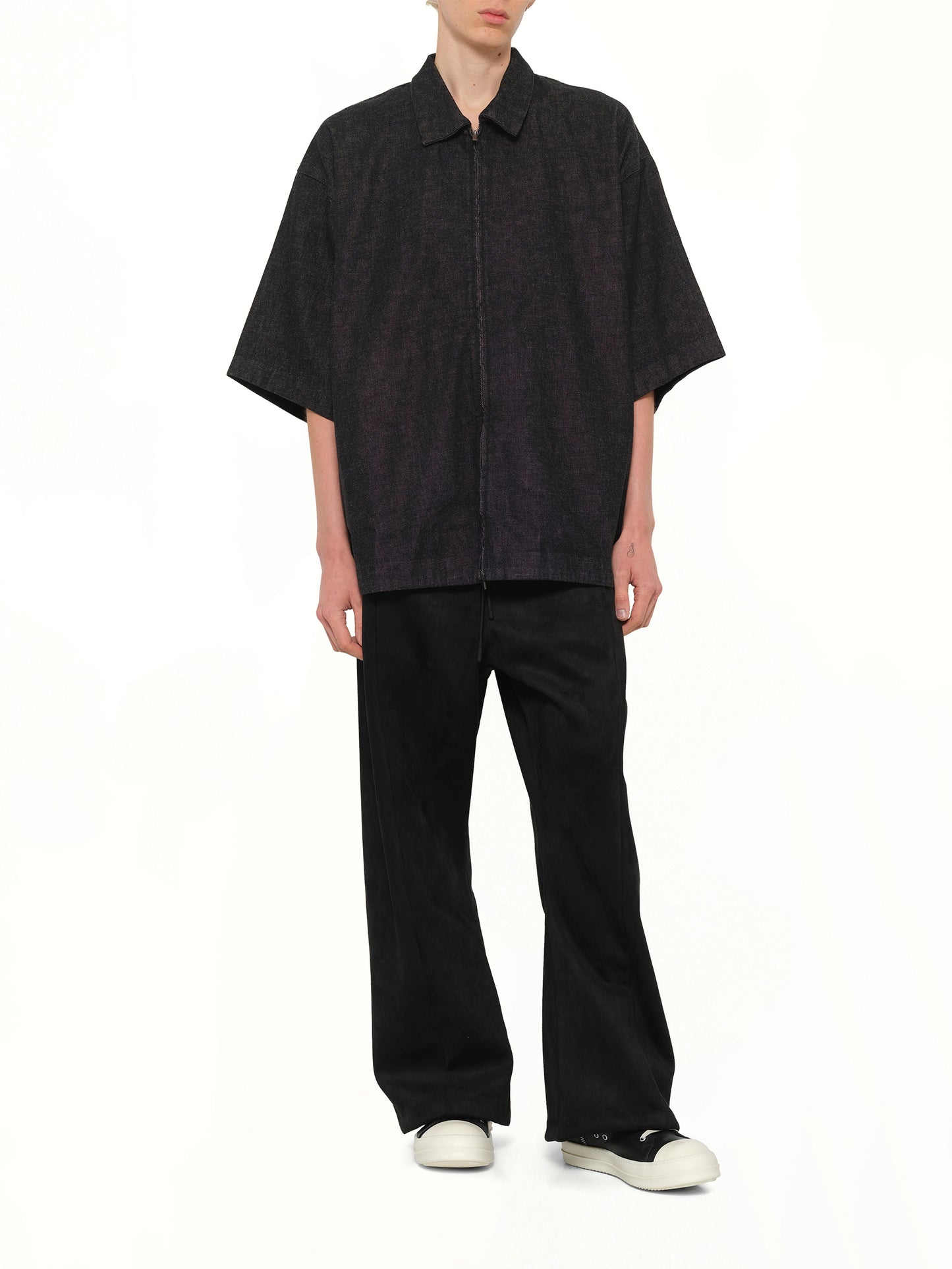 Full Zip Work Shirt in Vintage Black