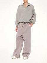 Classic Polo Sweatshirt in Smoke Grey