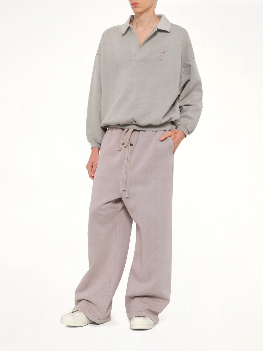 Classic Polo Sweatshirt in Smoke Grey