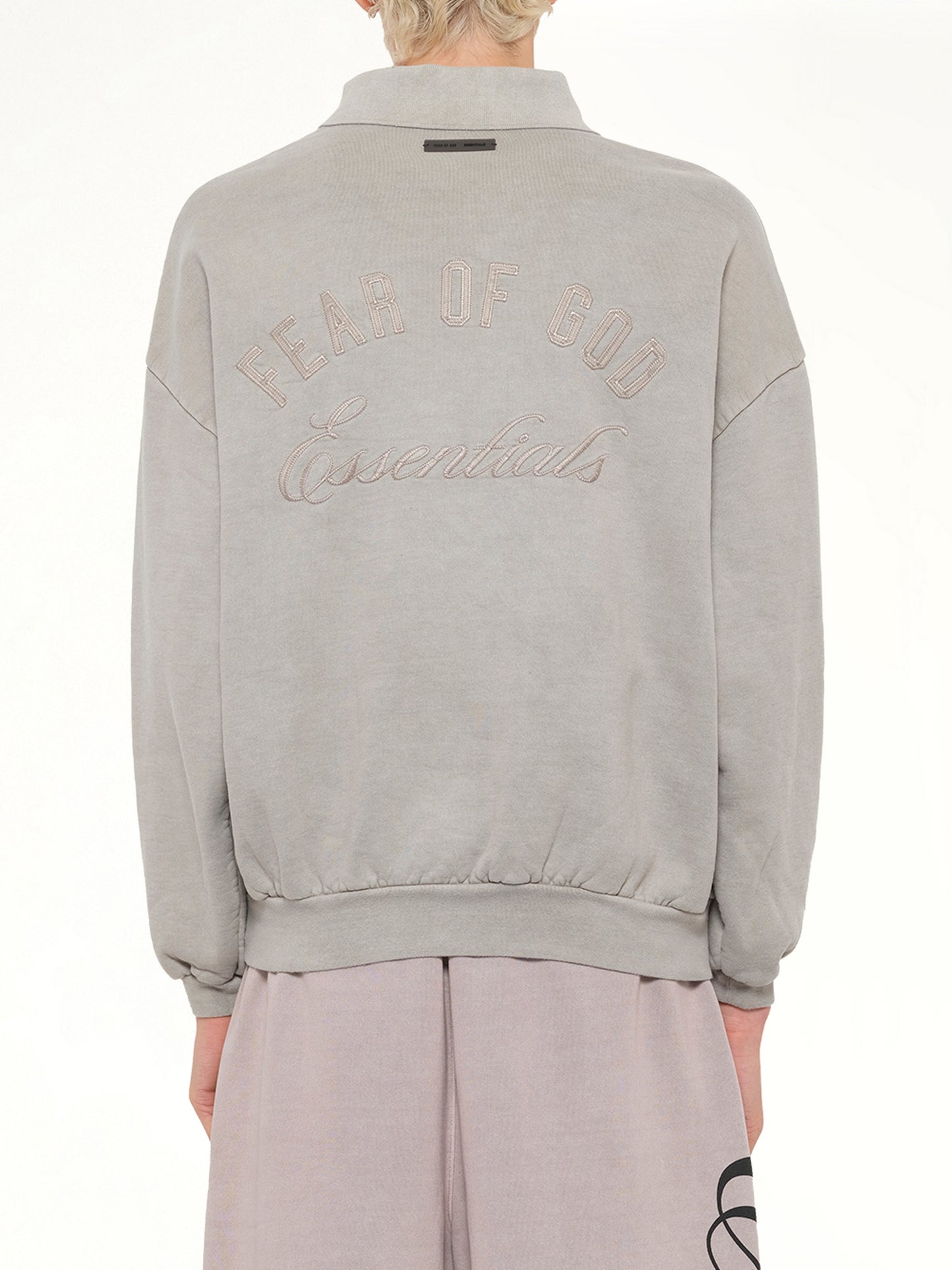 Classic Polo Sweatshirt in Smoke Grey