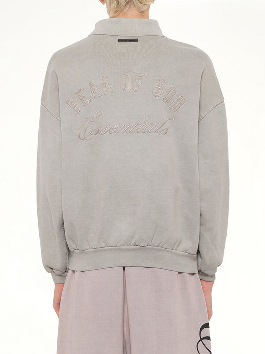 Classic Polo Sweatshirt in Smoke Grey