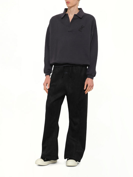 Classic Polo Sweatshirt in Vintage Black