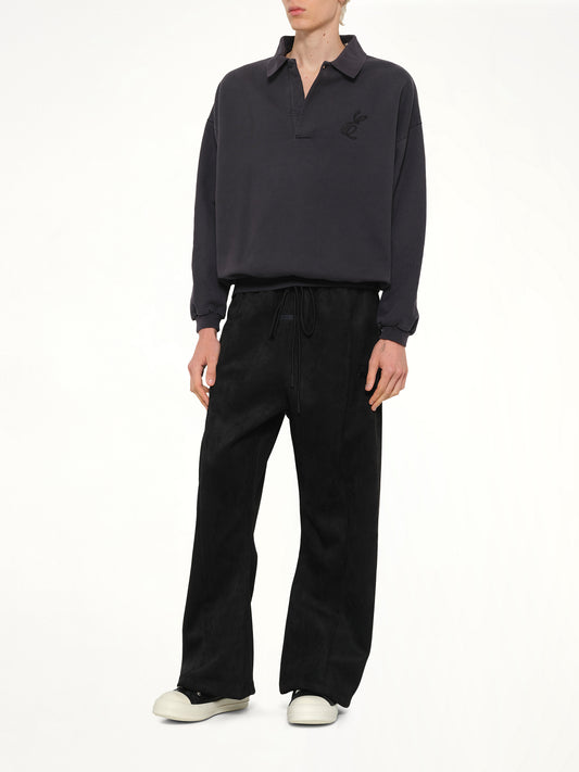 Classic Polo Sweatshirt in Vintage Black