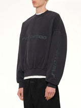 Cropped Relaxed Sweatshirt in Vintage Black