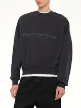 Cropped Relaxed Sweatshirt in Vintage Black