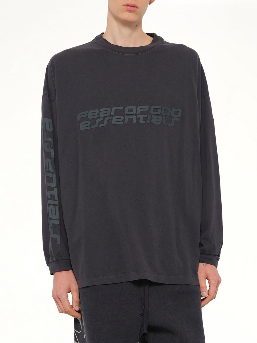 90's Long Sleeve T-Shirt in Vintage Black
