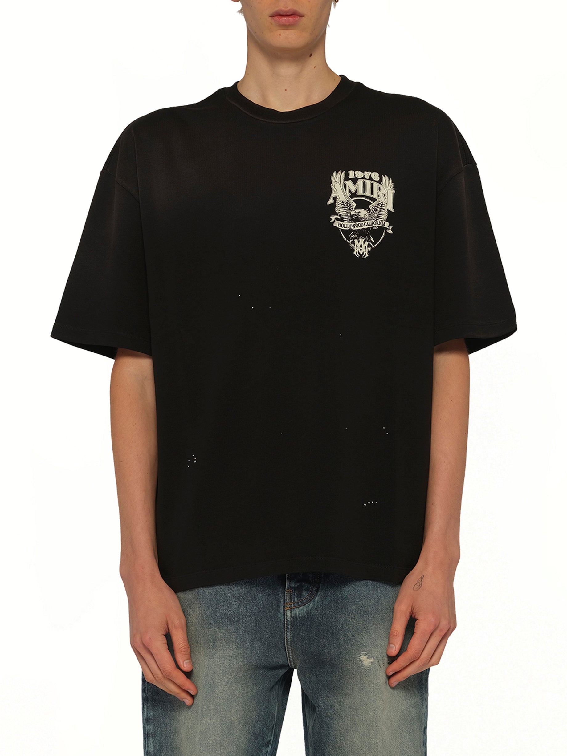 Amiri Eagle Oversized T-Shirt in Black