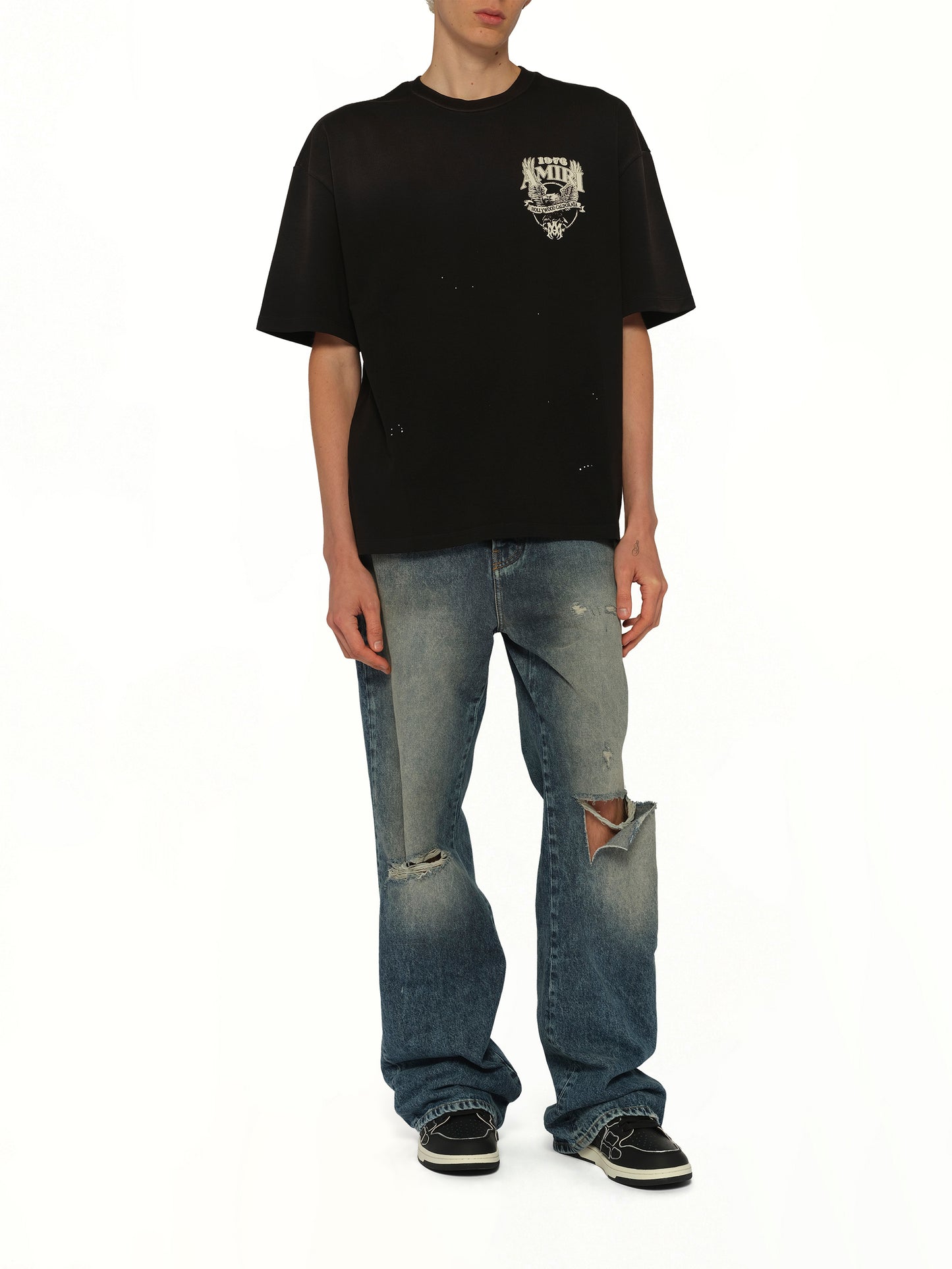 Amiri Eagle Oversized T-Shirt in Black