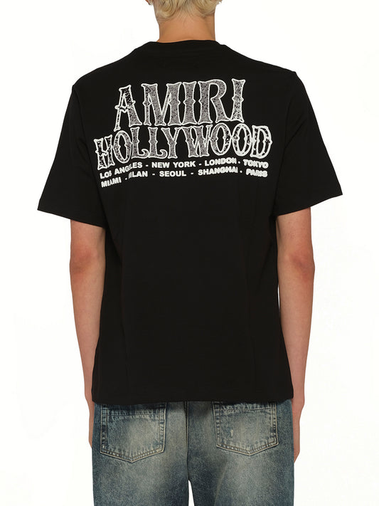 Amiri Hollywood City T-Shirt in Black