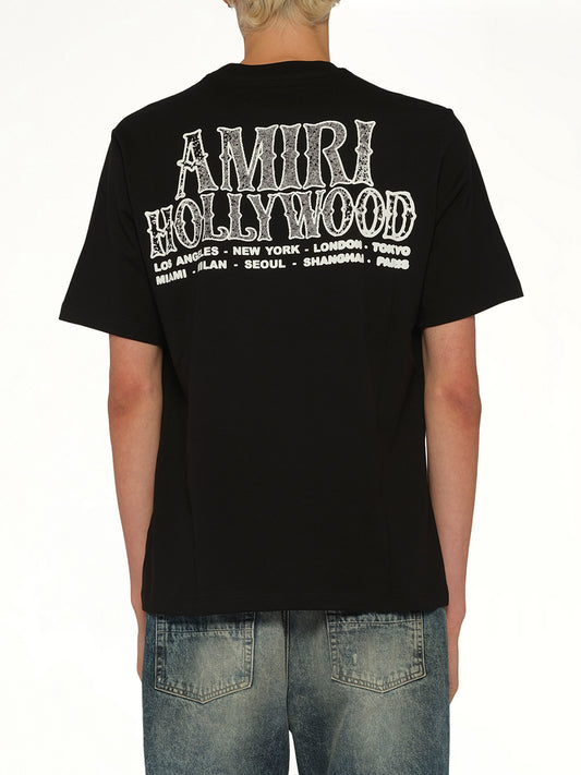 Amiri Hollywood City T-Shirt in Black