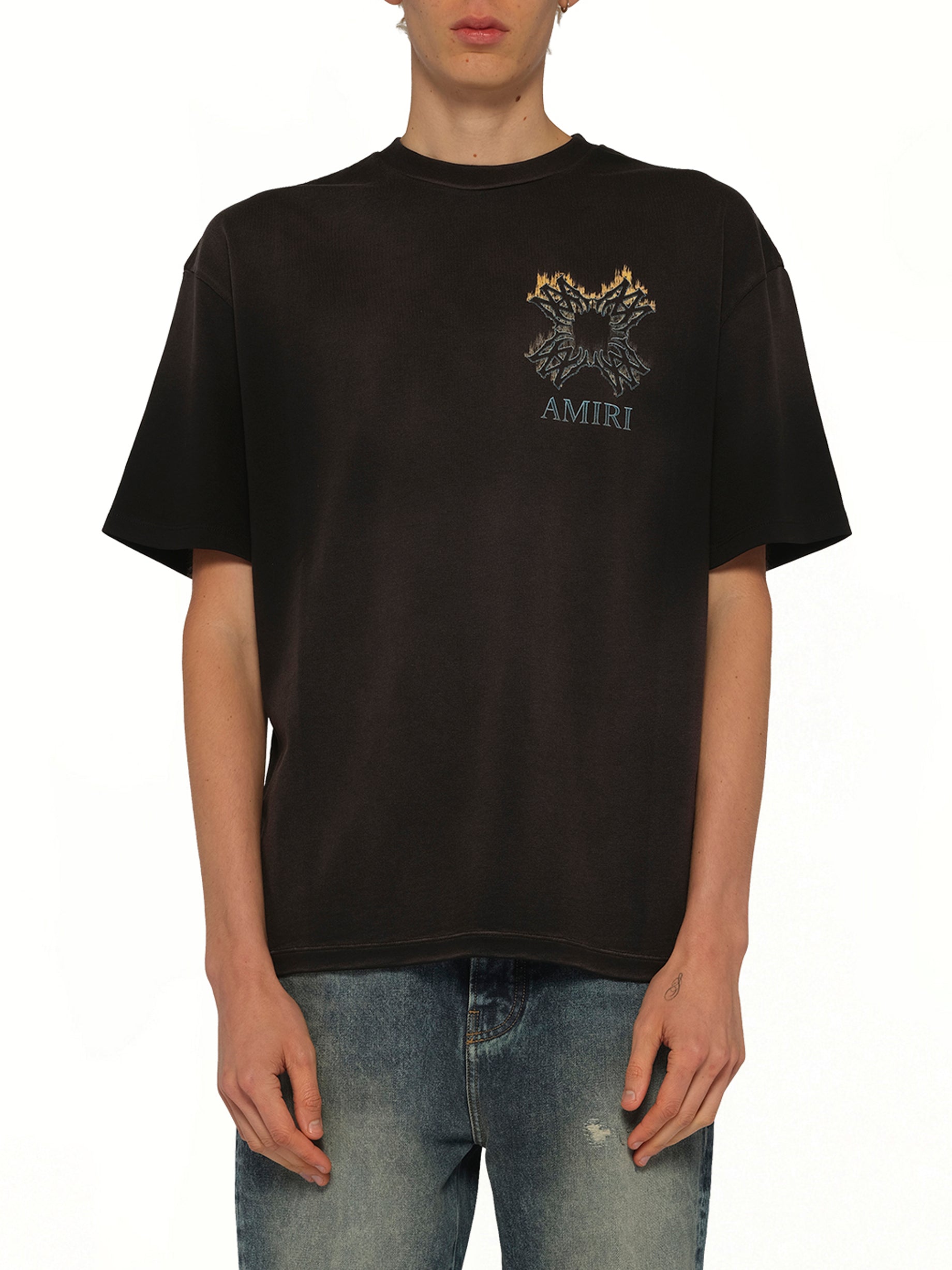 MA Quad Flames Oversized T-Shirt in Black