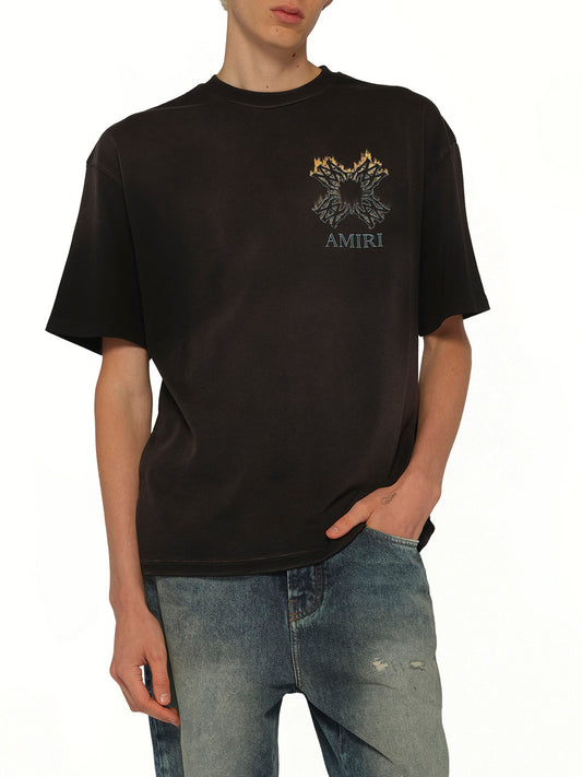 MA Quad Flames Oversized T-Shirt in Black