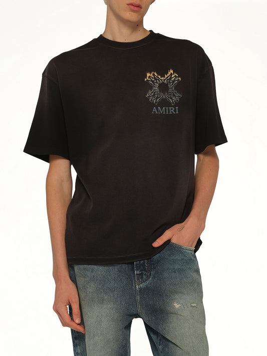 MA Quad Flames Oversized T-Shirt in Black