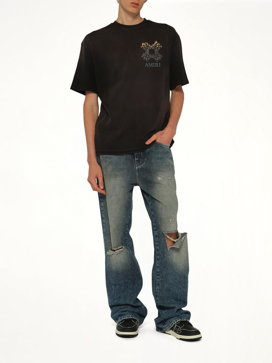MA Quad Flames Oversized T-Shirt in Black
