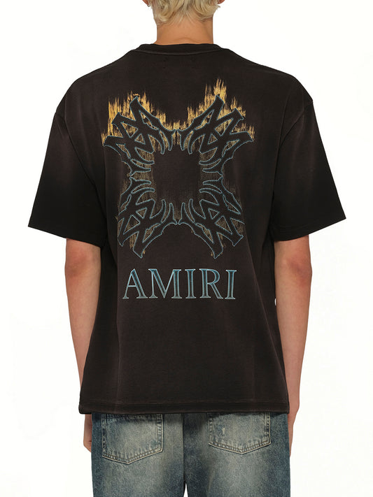 MA Quad Flames Oversized T-Shirt in Black