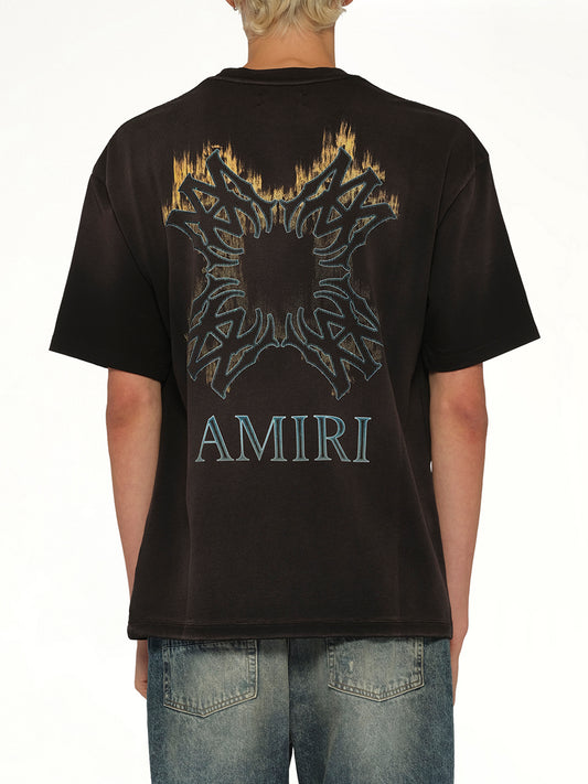 MA Quad Flames Oversized T-Shirt in Black