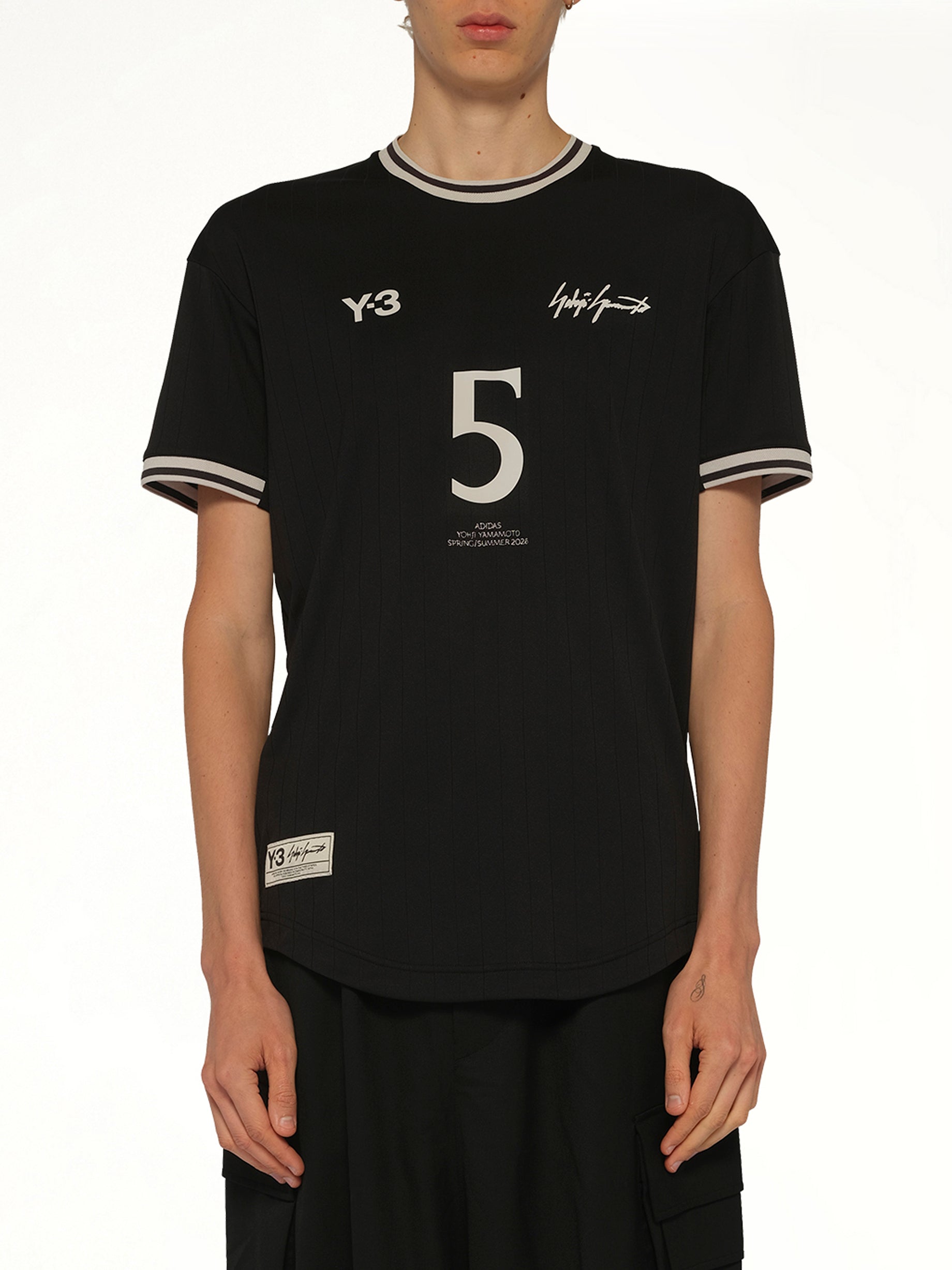 Elite 5 Football Jersey in Black