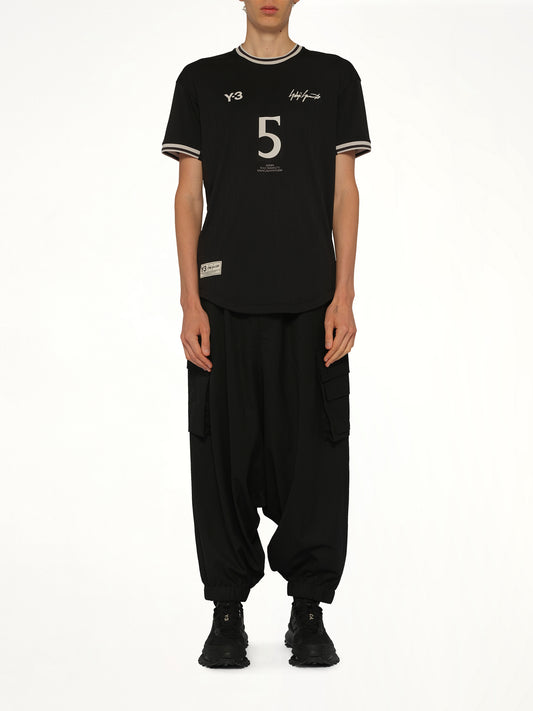 Elite 5 Football Jersey in Black