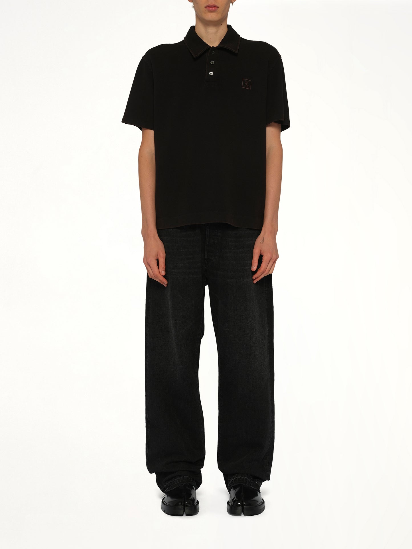 Mud Paint Polo in Black