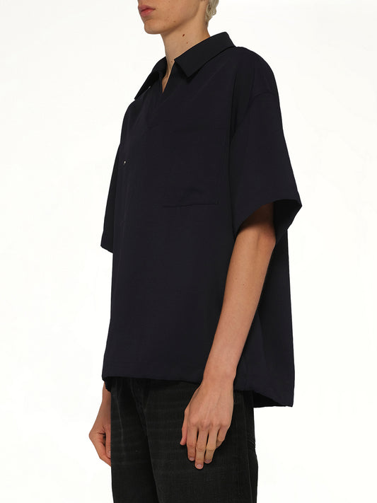 Half Sleeve Polo in Navy