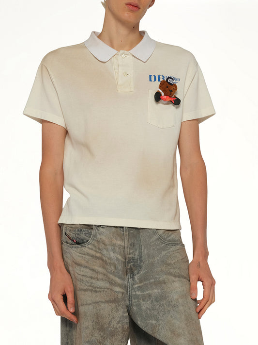 Polo Shirt With My Workwear Bear  in White