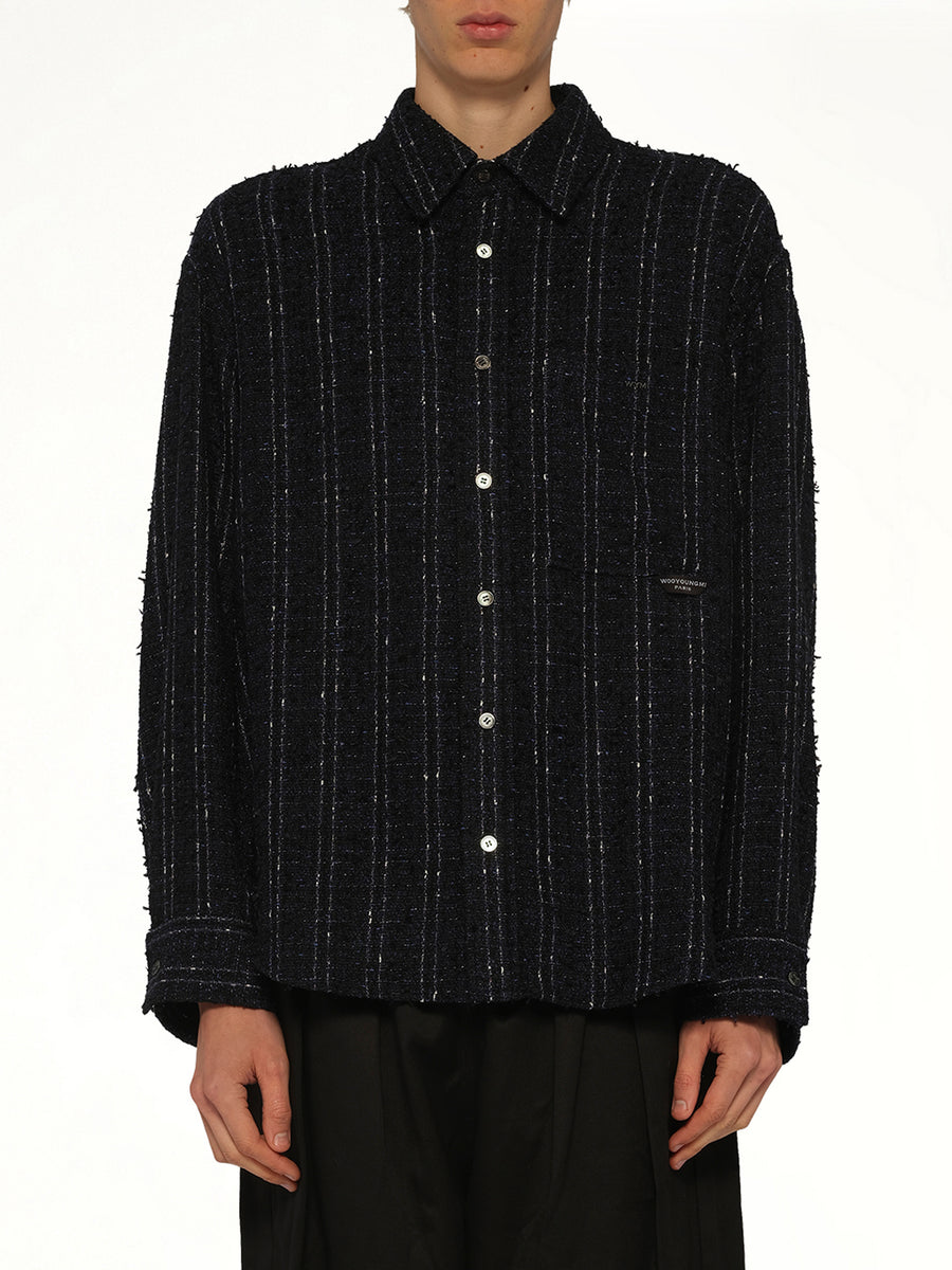 Tweed Shirt in Navy