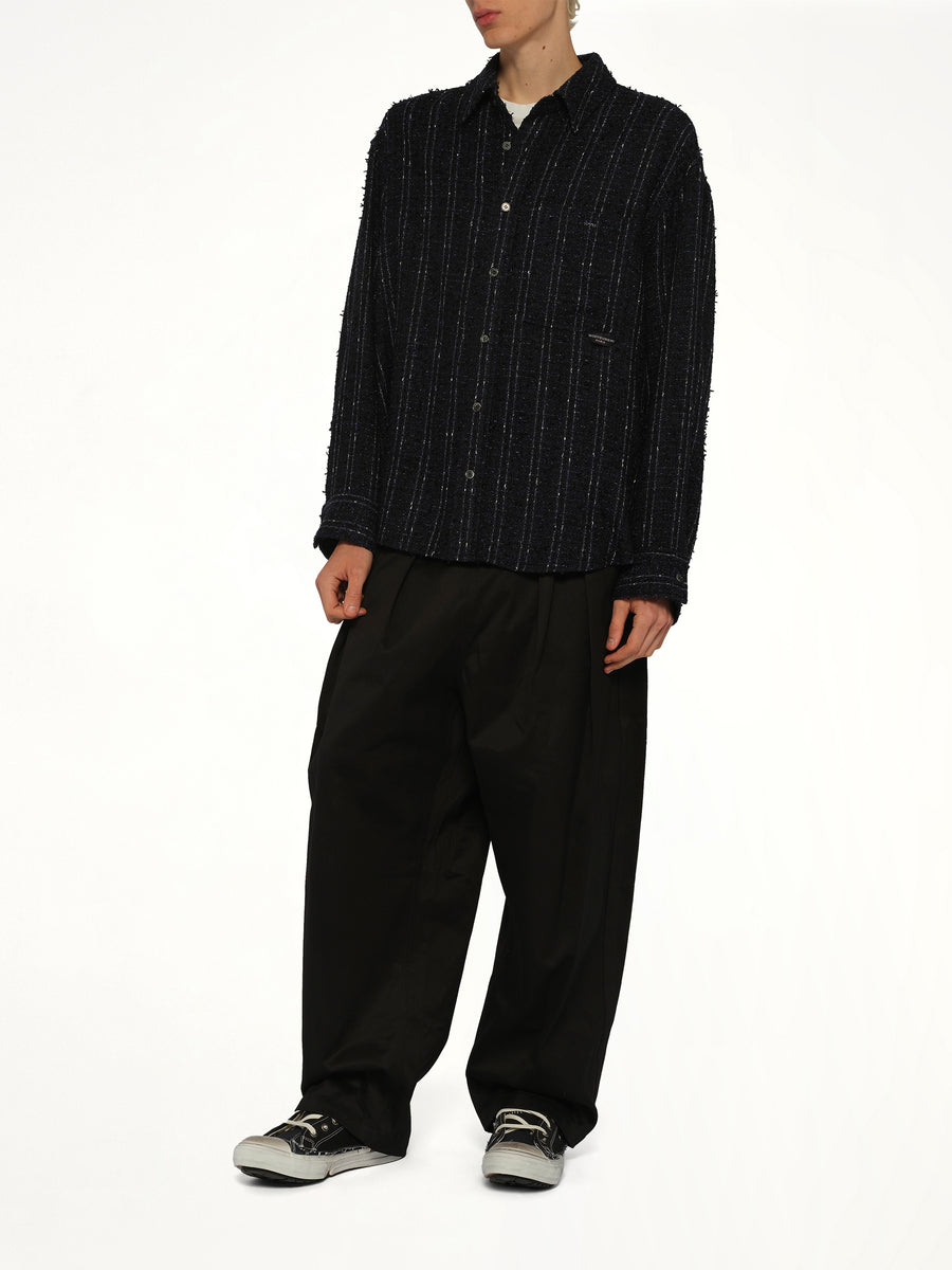 Tweed Shirt in Navy