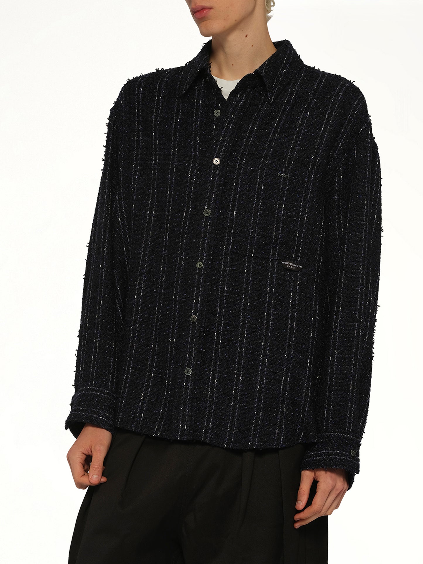 Tweed Shirt in Navy