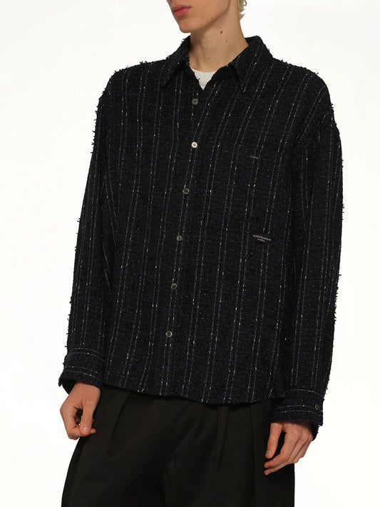 Tweed Shirt in Navy