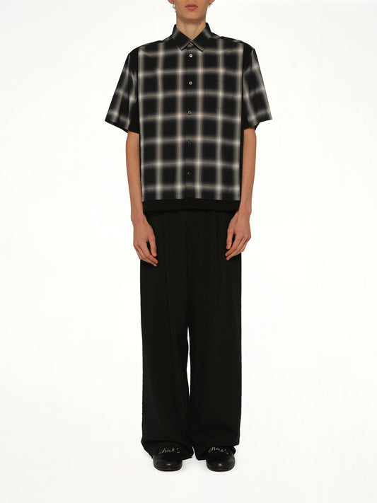 Combo Check SS Shirt in Black