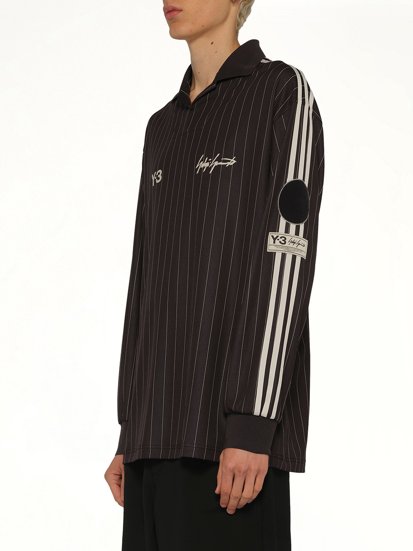 Elite 5 Long Sleeve Football Jersey in Black