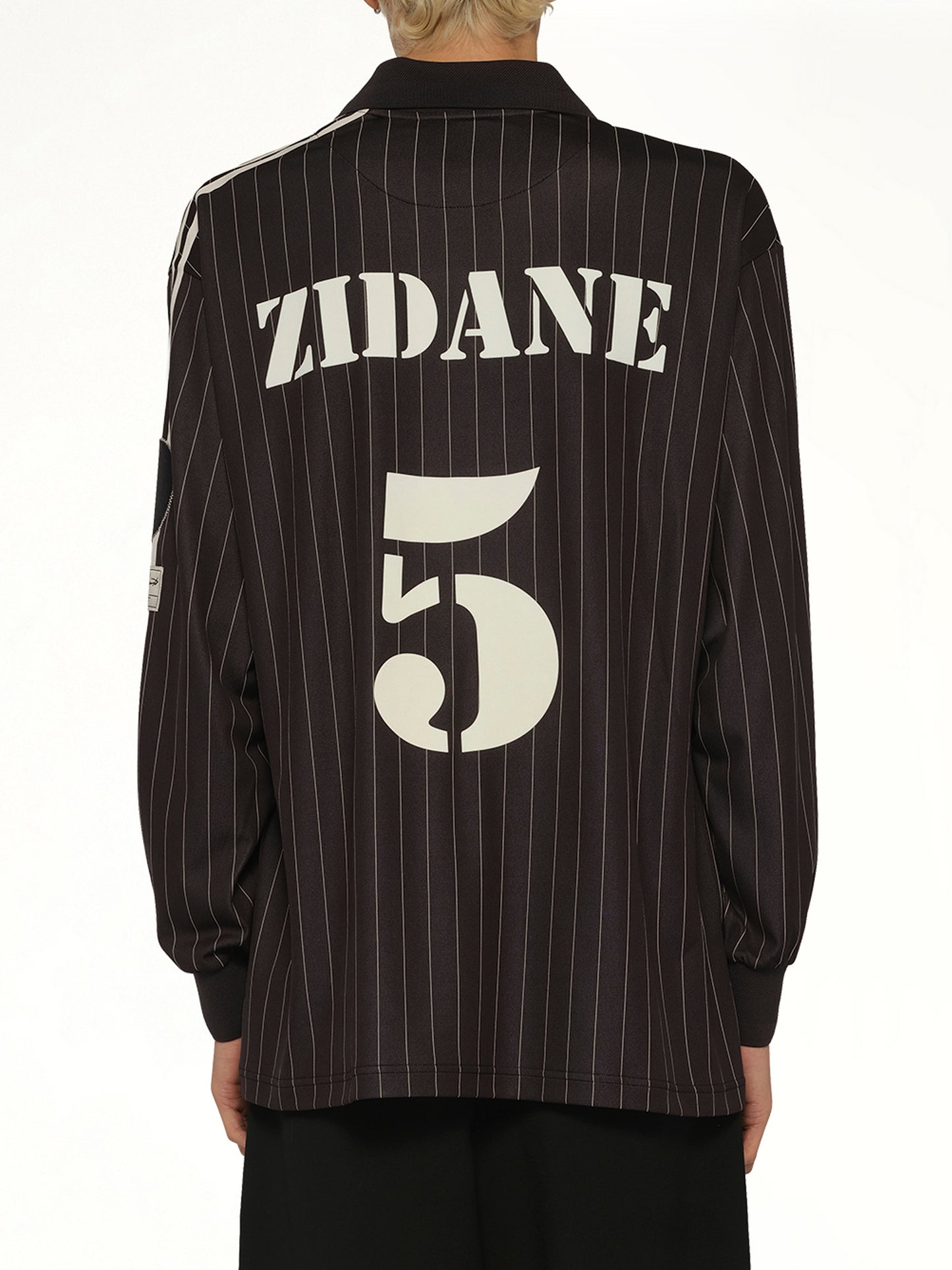 Elite 5 Long Sleeve Football Jersey in Black