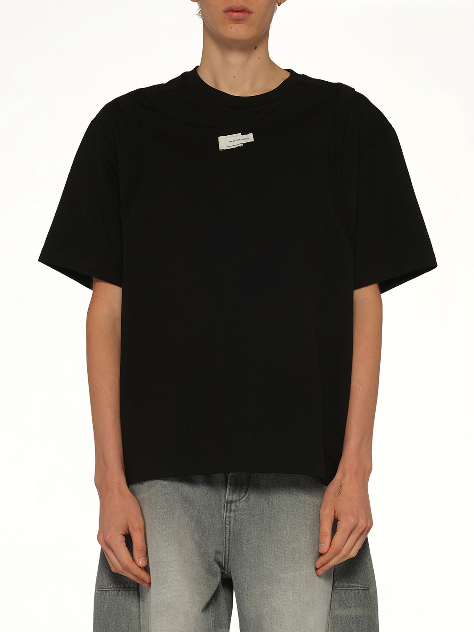 Deconstructed T-Shirt in Black