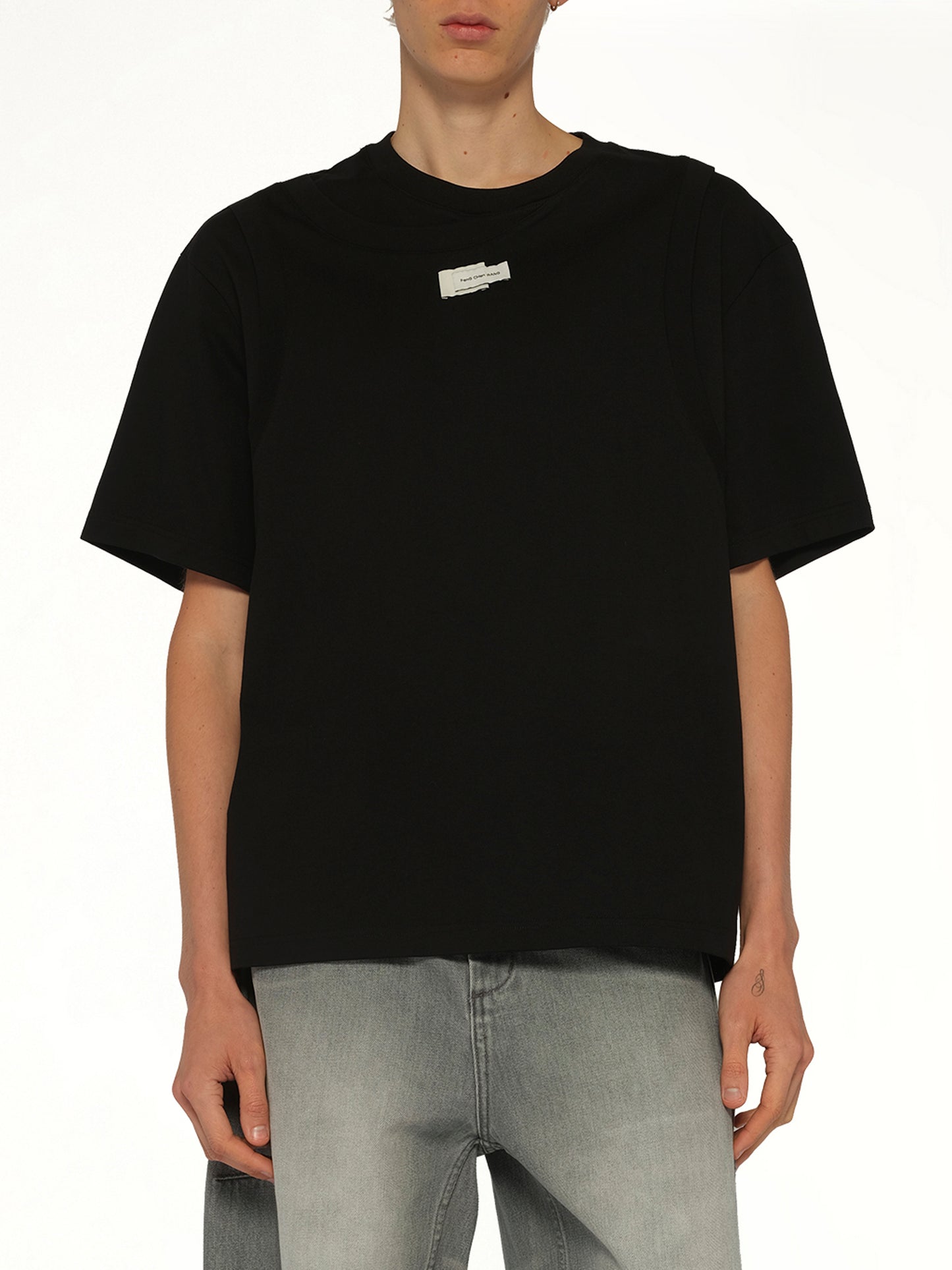 Deconstructed T-Shirt in Black