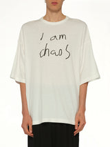 "私はカオス" Tシャツ オフホワイト
