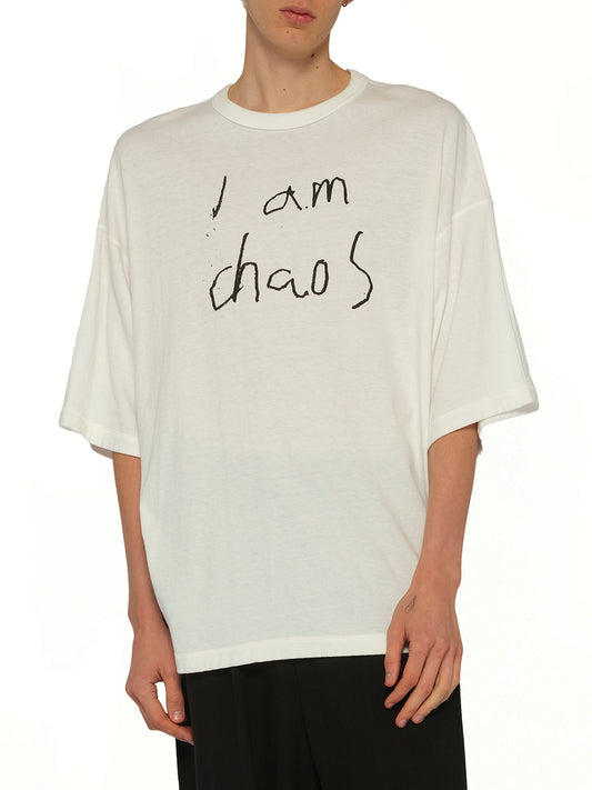 "I am Chaos" T-Shirt in Off White
