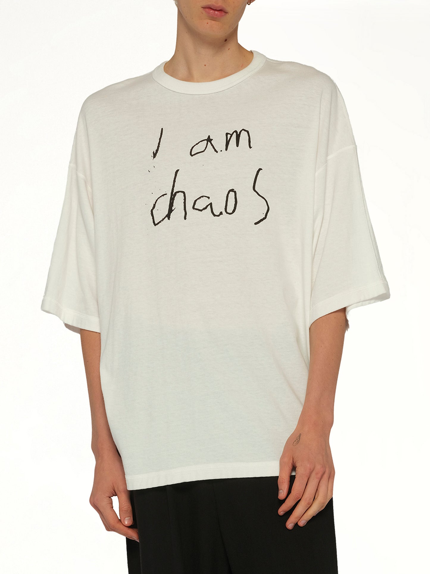 "I am Chaos" T-Shirt in Off White