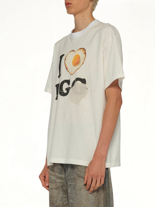 I Love Egg T-Shirt in White