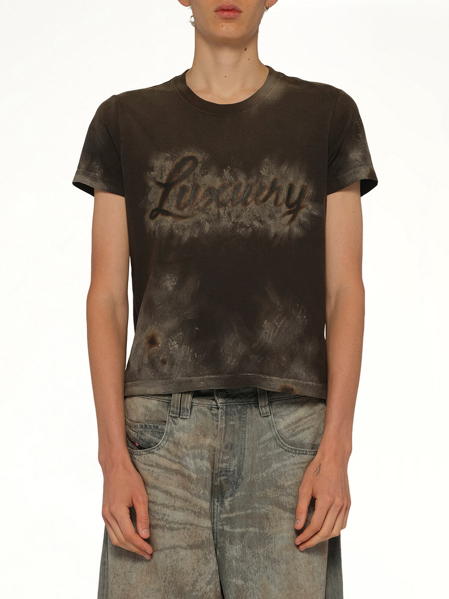 Luxuary Mud Paint T-Shirt in Brown