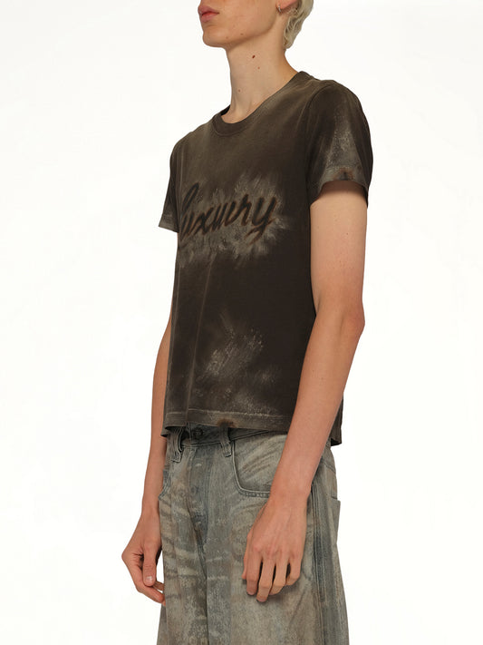 Luxuary Mud Paint T-Shirt in Brown