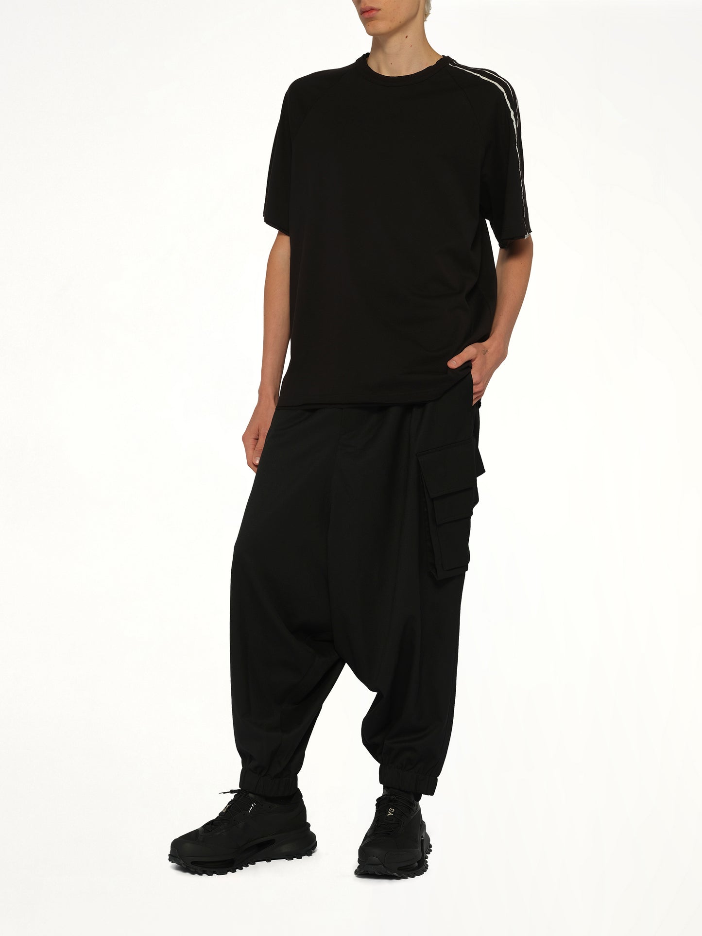 Reconstructed 3S T-Shirt in Black