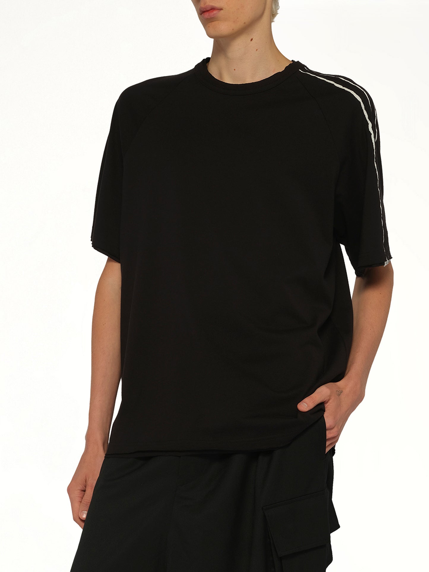 Reconstructed 3S T-Shirt in Black