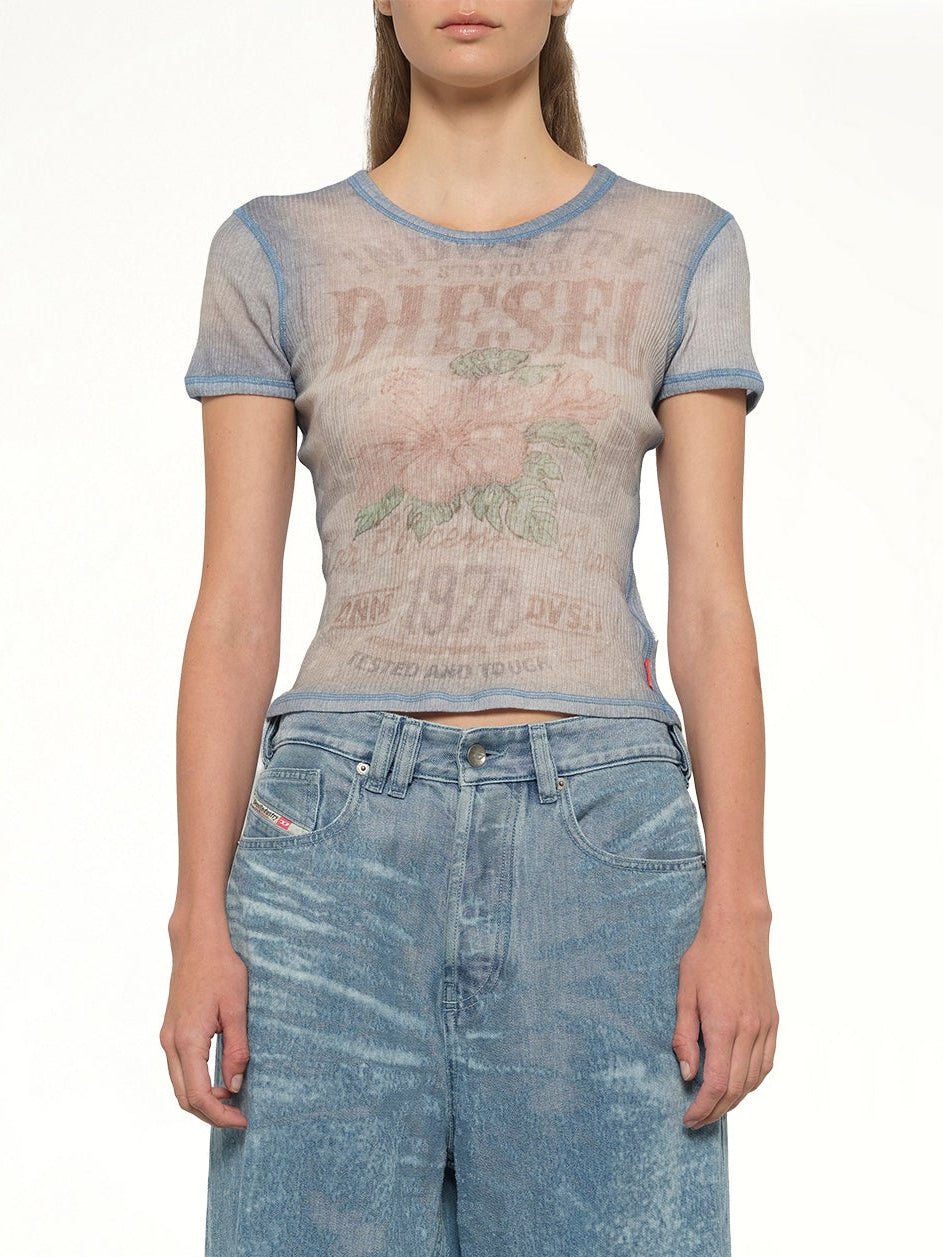 T-IANA T-Shirt in White/Blue