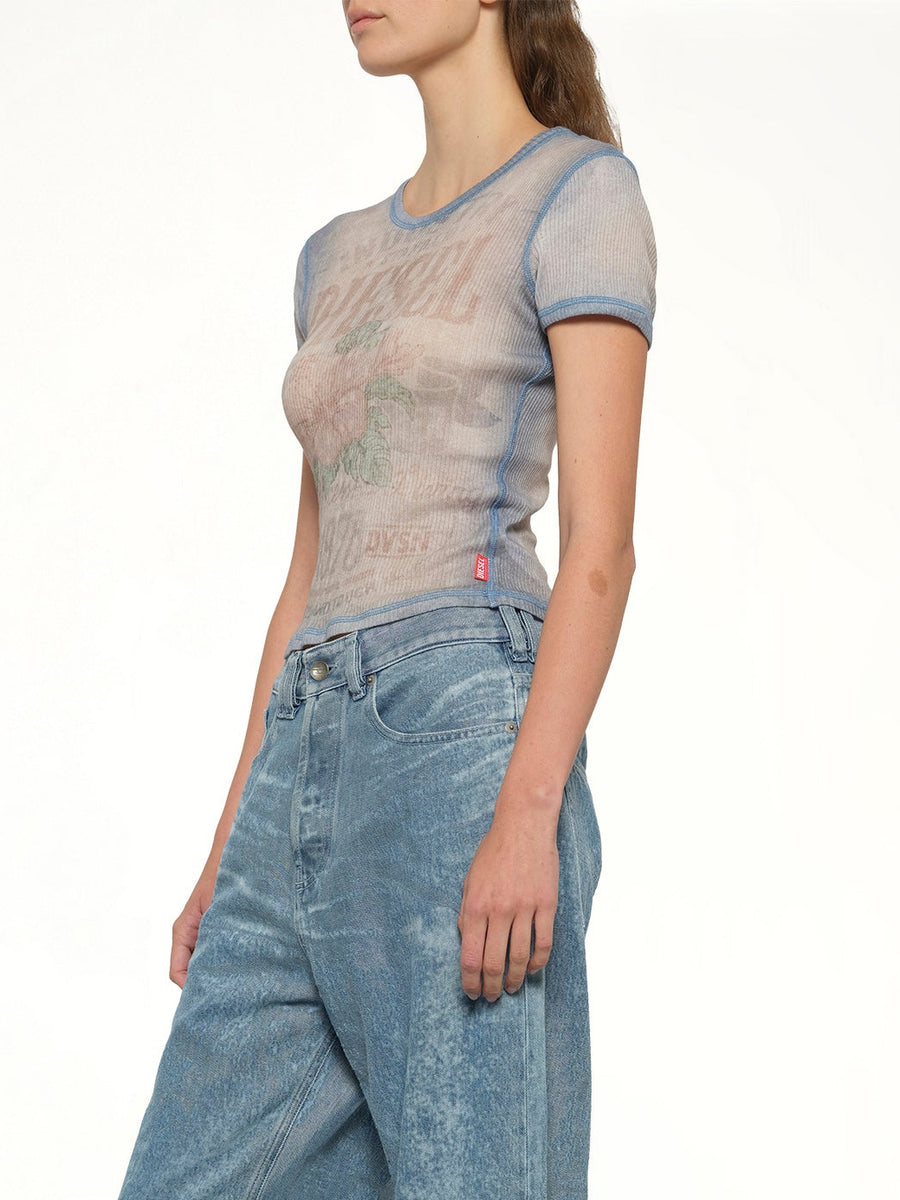 T-IANA T-Shirt in White/Blue