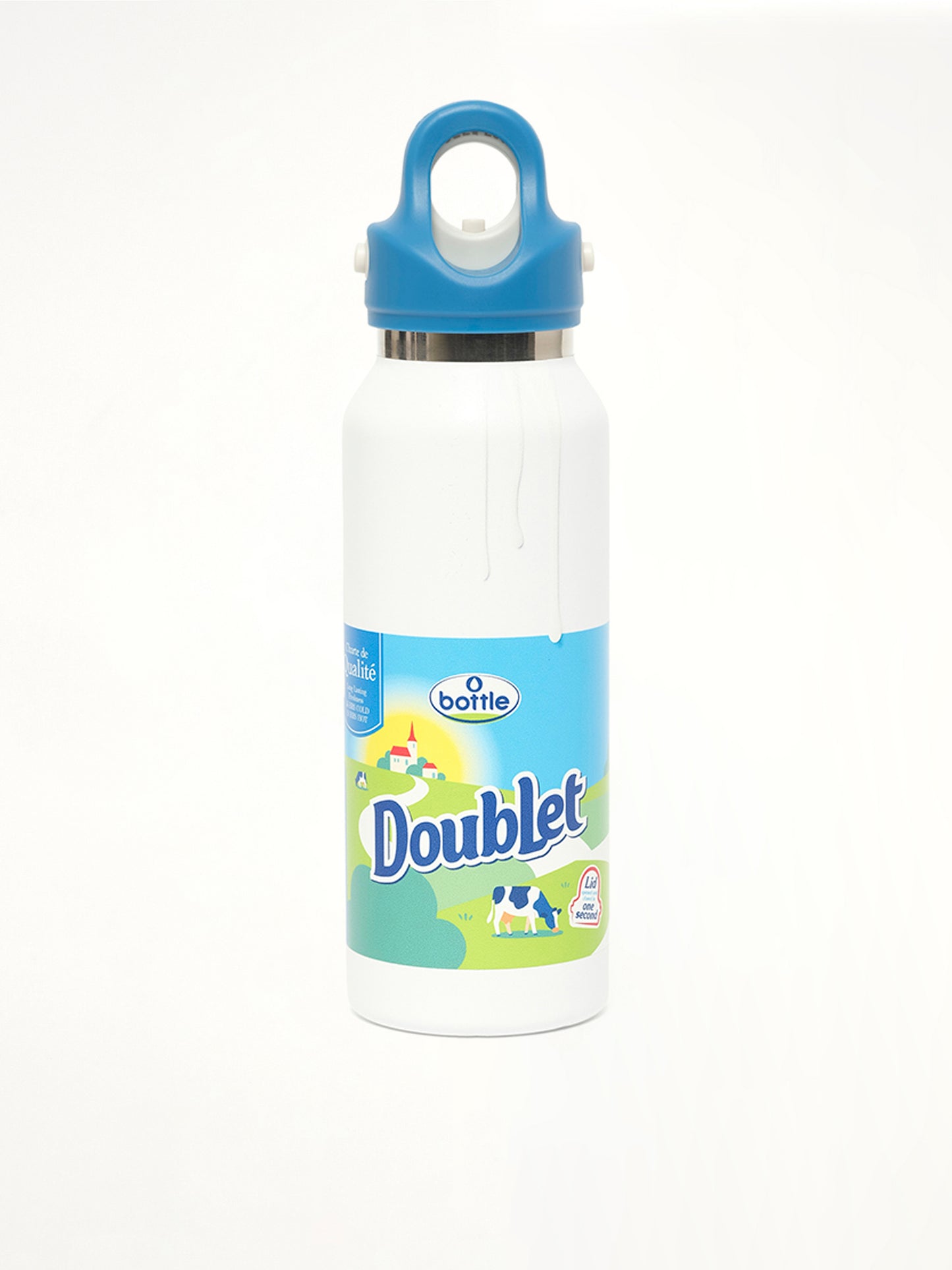 Fridge Style Water Bottle/Small in Milk