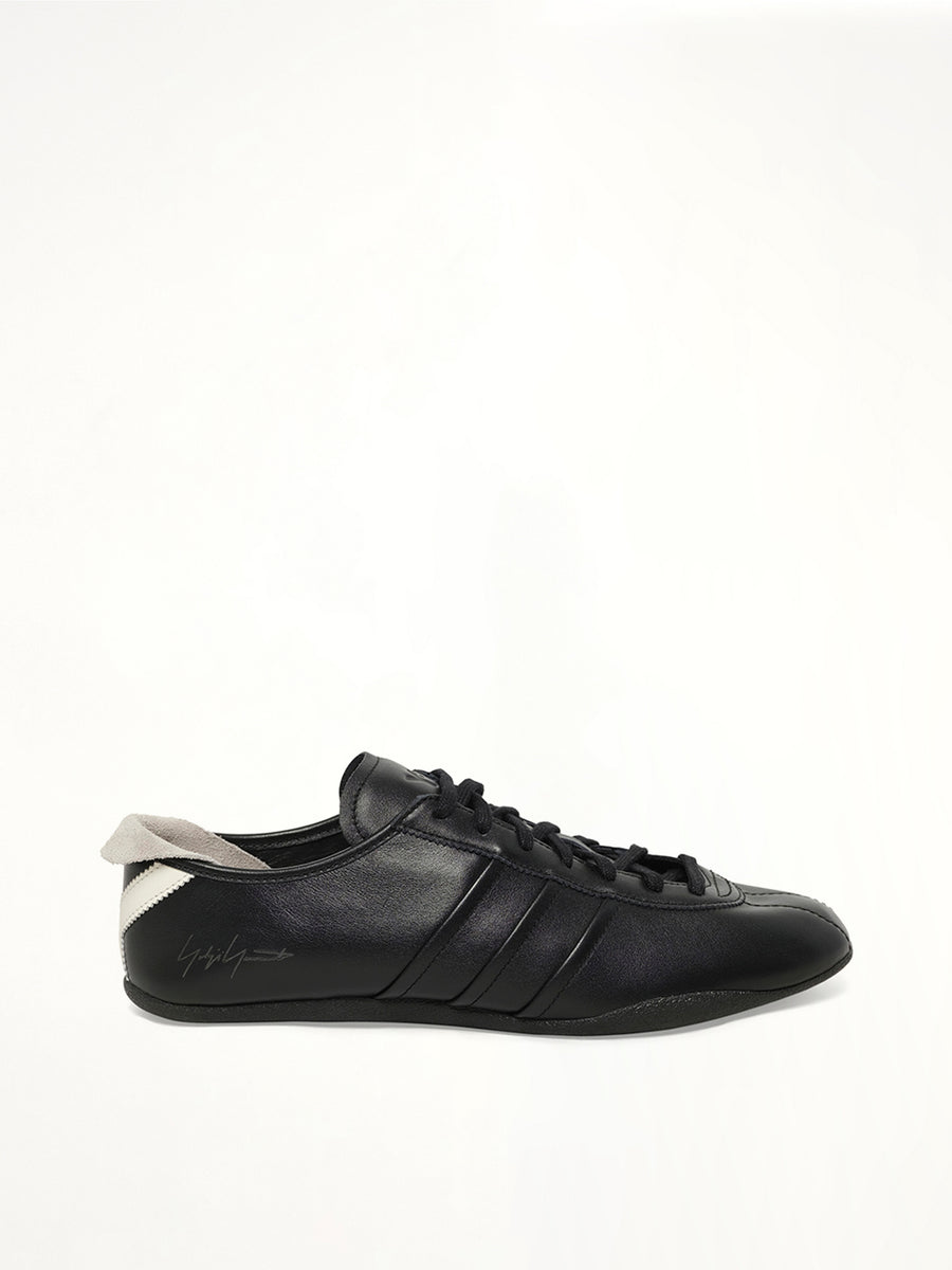 Y-3 Tokyo Sneaker in Black/Off White Side View | Y-3