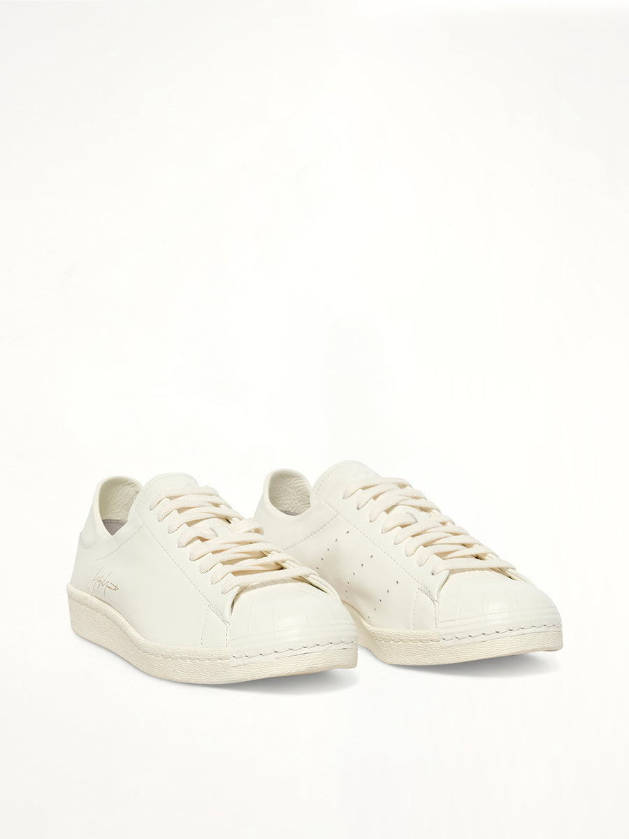 Y-3 Superstar in Off White Front View | Y-3