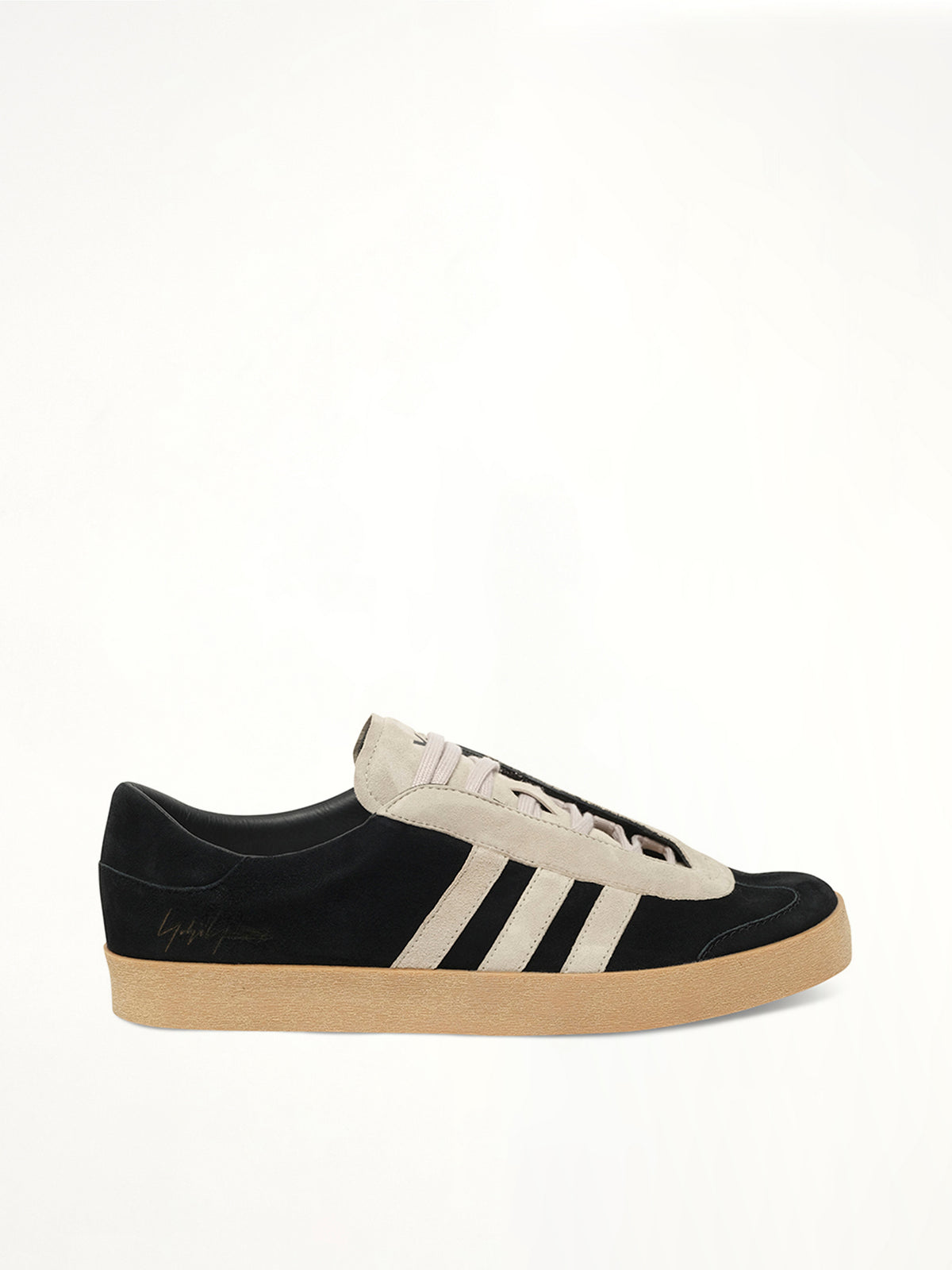 Y-3 Gazelle in Black/Off White Side View | Y-3