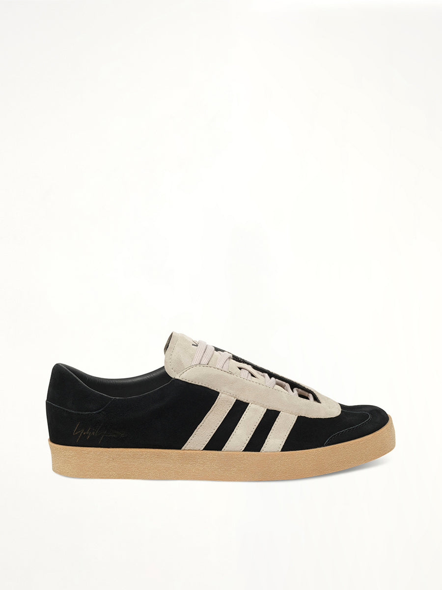Y-3 Gazelle in Black/Off White Side View | Y-3
