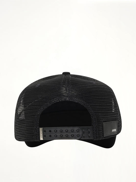 3 Star Metallic Trucker Hat in Black/Silver